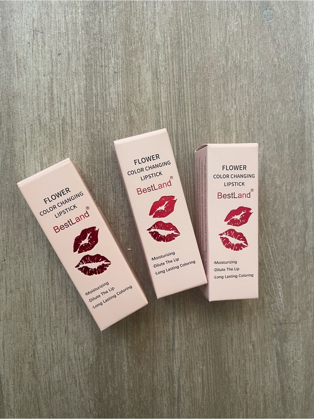 BestLand 3-Pack Color Changing Flower Lipstick Set